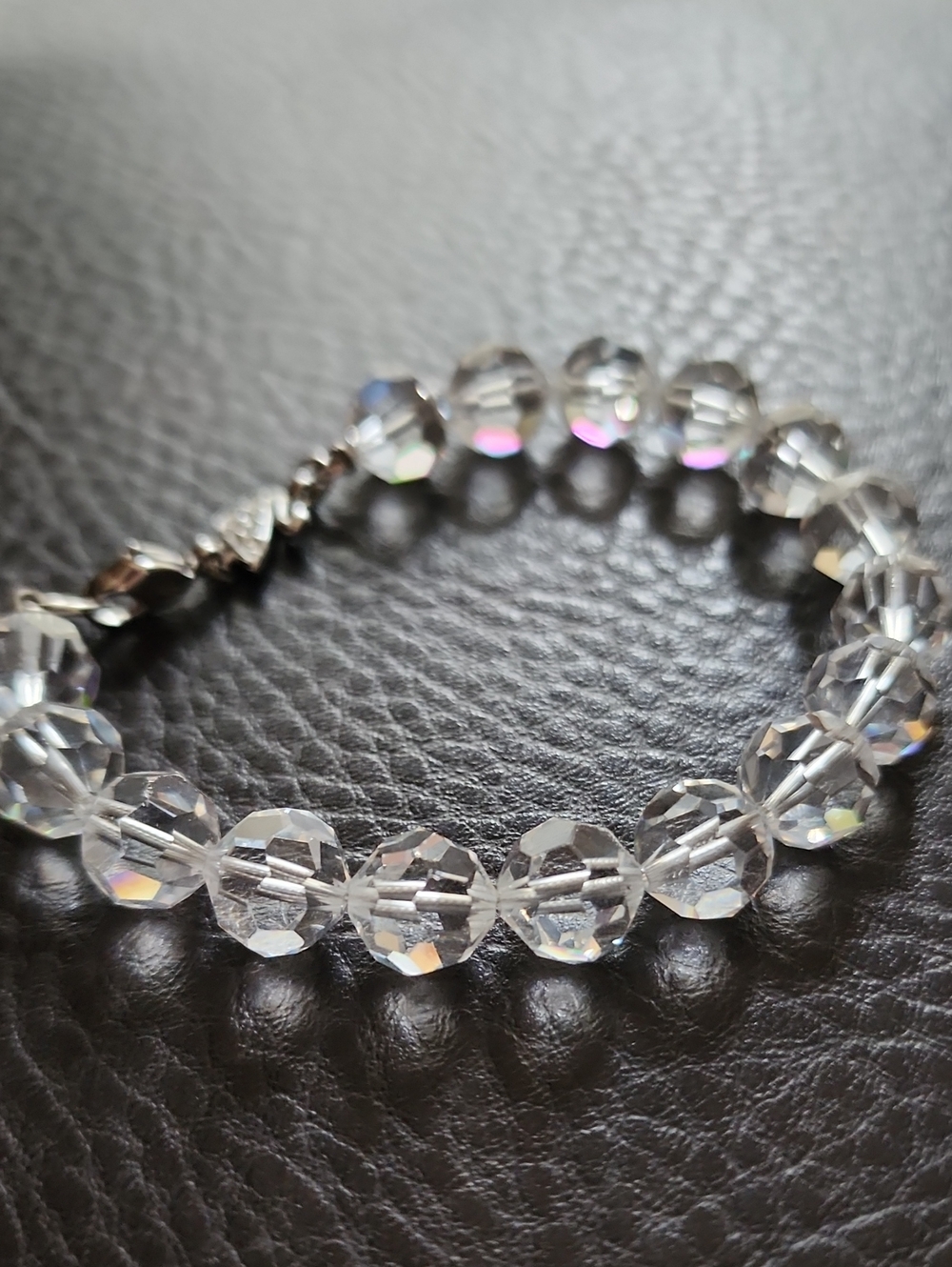 Swarovski Crystal Bead Bracelet - Clear